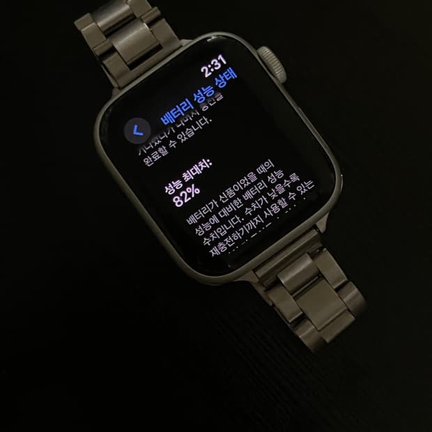 애플워치 se 40mm 배터리성능80