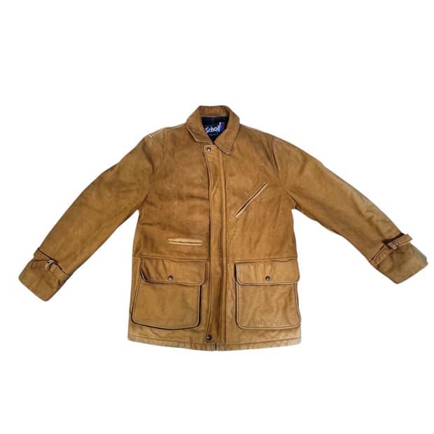 빈티지 90s 쇼트 SCHOTT 바이커 레더 자켓 38