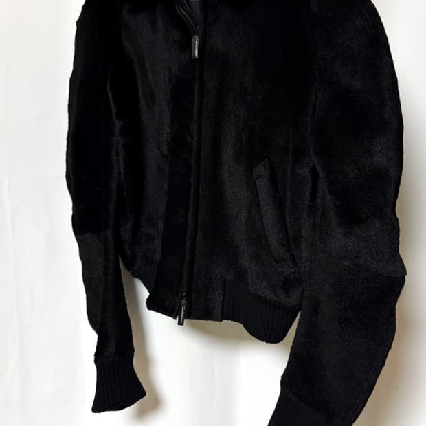 캘빈클라인 메인컬렉션 밀리터리 2way 리얼퍼 레더 봄버