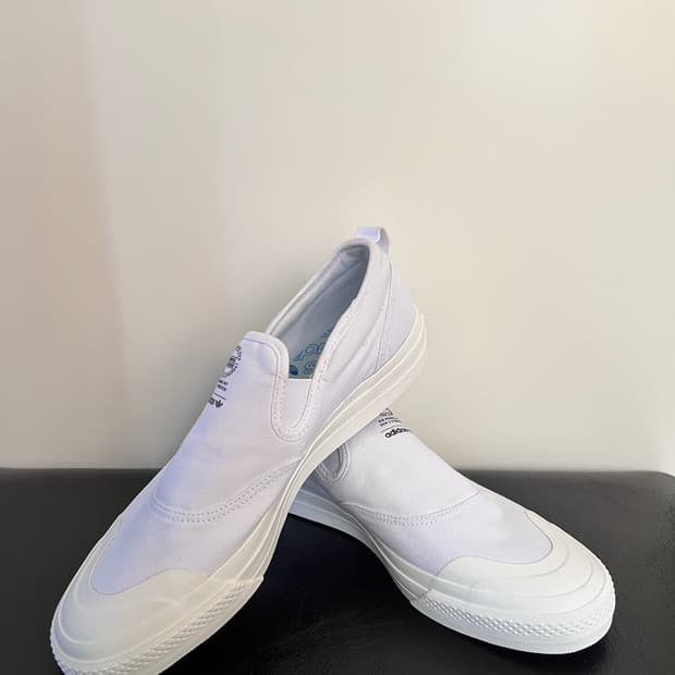 아디다스 니짜 슬립온 화이트 남성 새상품