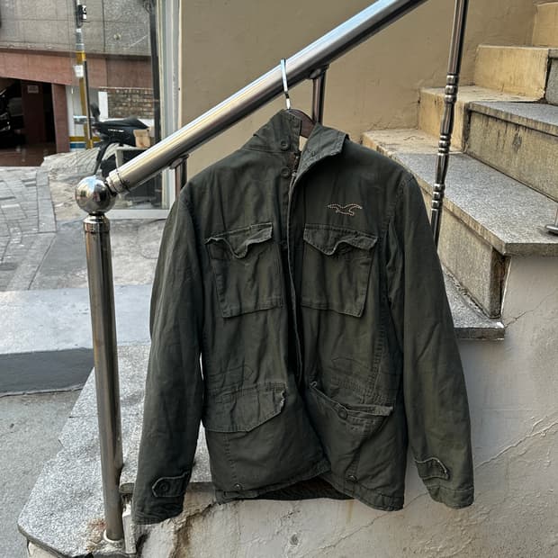 홀리스터 밀리터리 후드 보아 자켓