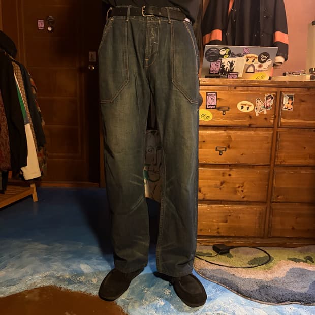 00S LEVI'S CINCH BACK WIDE DENIM PANTS