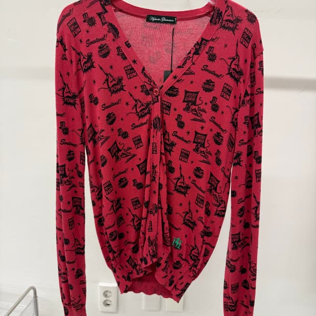 Hysterie glamour printing pattern cardig