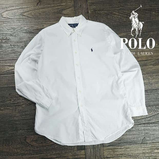 [폴로 랄프로렌] 포니 로고 자수 옥스포드 셔츠 화이트 M19955