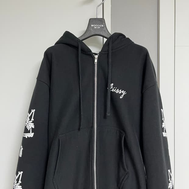 Old Stussy 스컬 후드집업 M