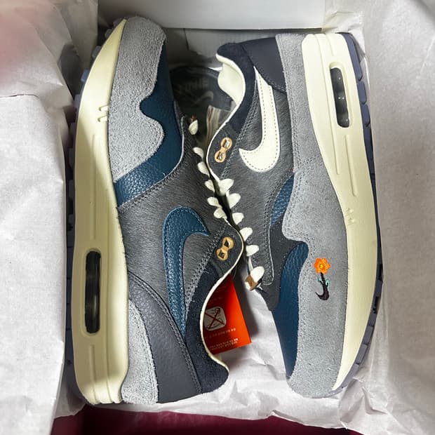 나이키 x 카시나 에어맥스 1 SP 원앙 파티클 그레이