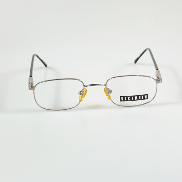 90s VICTORIA 다크 실버 메탈 슬림 스퀘어 빈티지 안경
