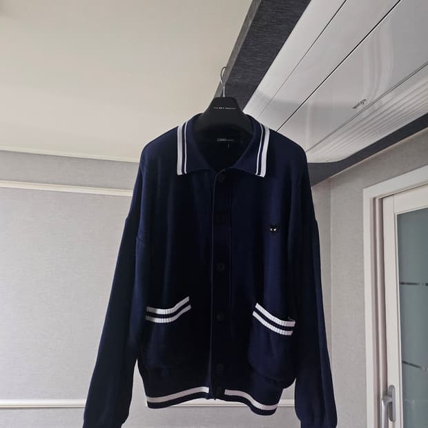 [중고] 송지오 옴므 지제로 카라 니트 가디건 L