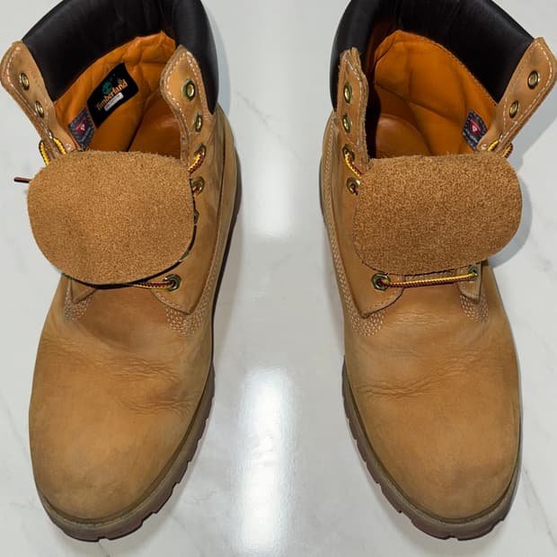 팀버랜드 프리미엄 6인치 워터프루프 부츠 위트 누벅-와이드