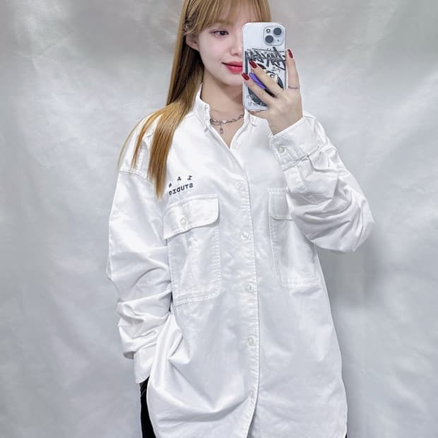 아이앱스튜디오 화이트 워크셔츠 