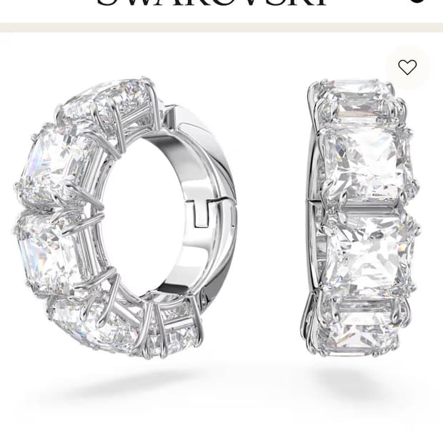 새제품)스와로브스키 매트릭스 클립형(이어커프)귀걸이 정품