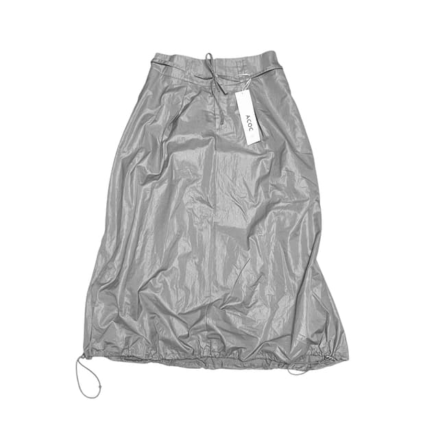 Acoc, Tuck String Skirt_Gray
