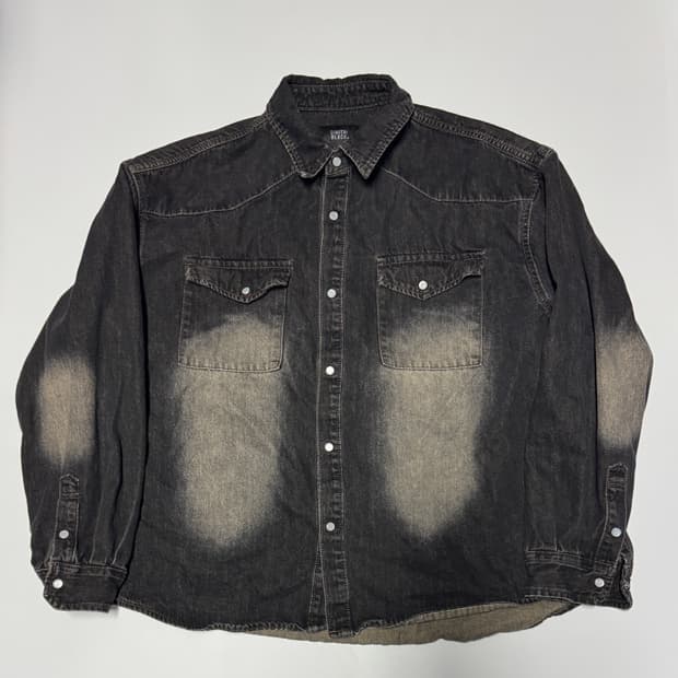 디미트리블랙 빅 사이즈 바이오 워싱 웨스턴 데님 셔츠 3