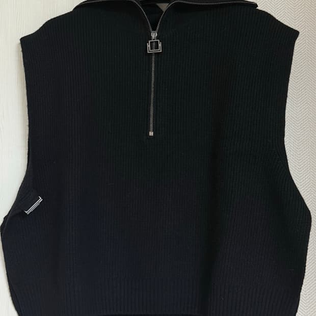 (48) 22fw 우영미 베스트 레이어드 니트 블랙