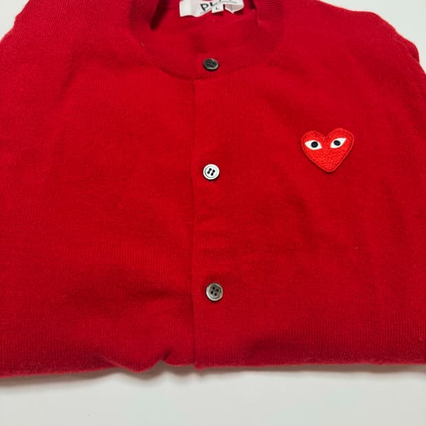 꼼데가르송 가디건 레드 L