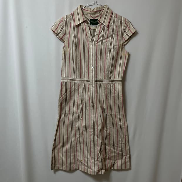 빈폴 레이디스 스트라이프 반팔 셔츠 원피스 82-92-160