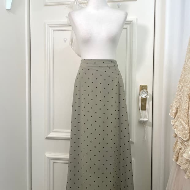 khaki brown dot long opc(size-F)