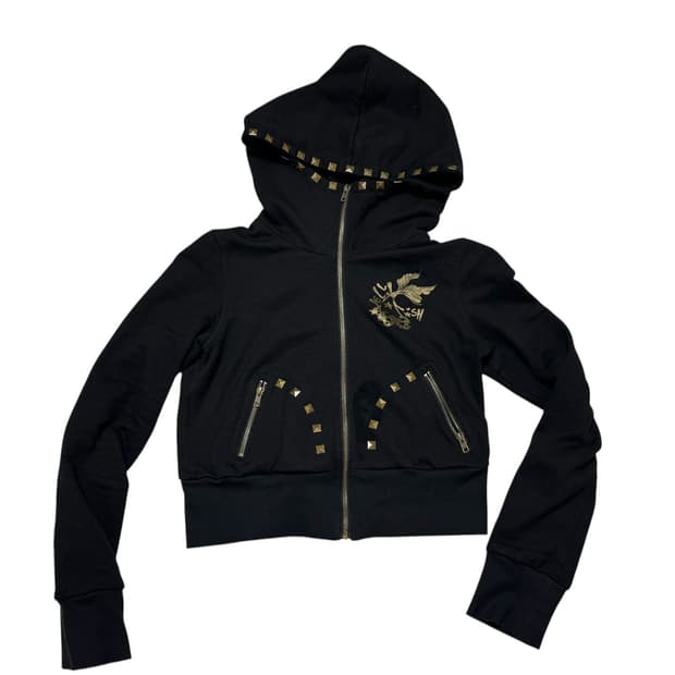 골드 스터드 하이넥 후드집업 (코이세이오,베이비메탈클럽걸들 추천)