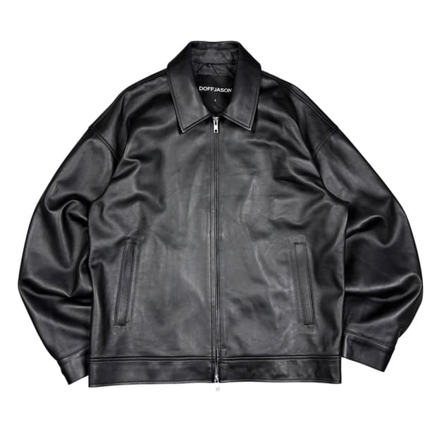 도프 제이슨 블랙 램스킨 자켓