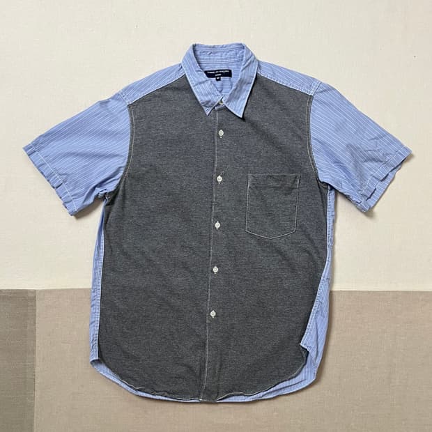 꼼데가르송 옴므 도킹 하프셔츠 comme des garcons homme