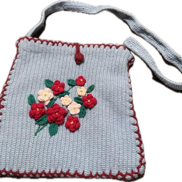 빈티지 플라워 자수 가방 