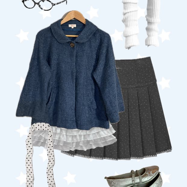 빈티지 하구미깔 청록 둥카 케이프자켓