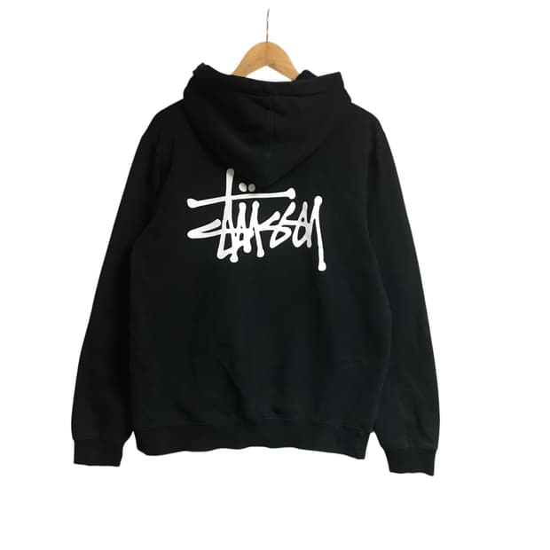 스투시 빅로고 검정 후드티