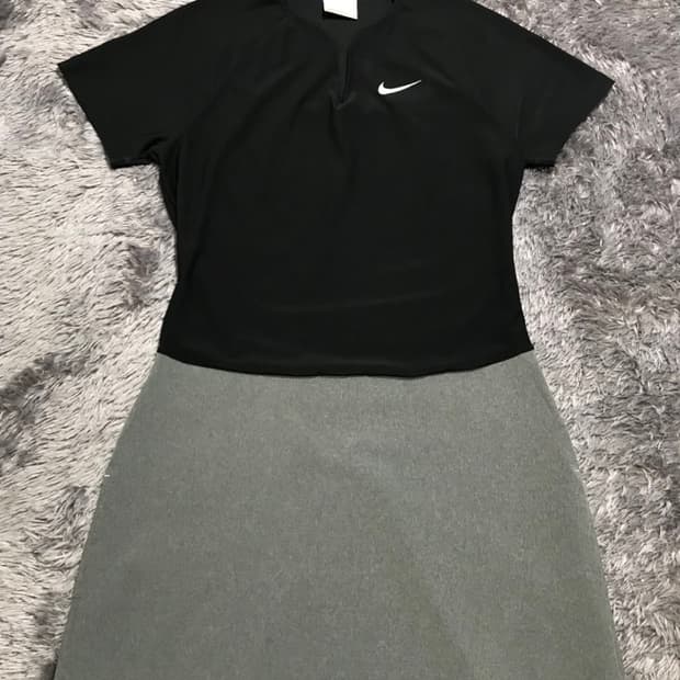 [[여성 L, A급] 나이키(NIKE) 골프 드라이핏 반팔 원피스@725