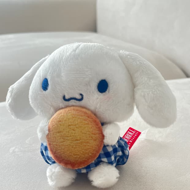 시나모롤 모리가나 비스킷 콜라보 키링 인형