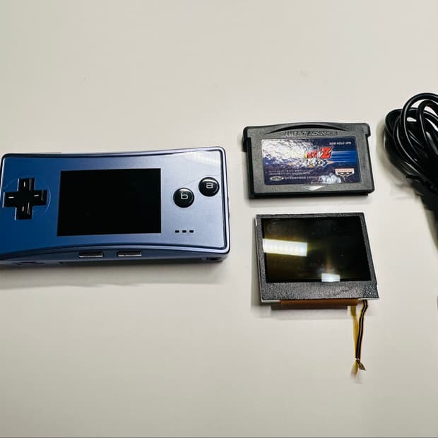 닌텐도 GBM 게임보이 미크로 블루 + 서비스 알팩 판매 (GBA)
