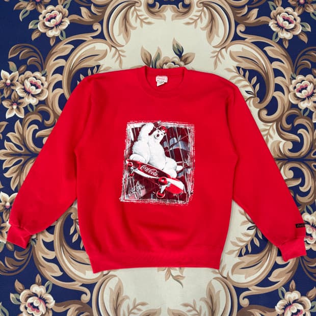 (M)VTG 코카콜라 Coca Cola맨투맨(레드,Made in usa)