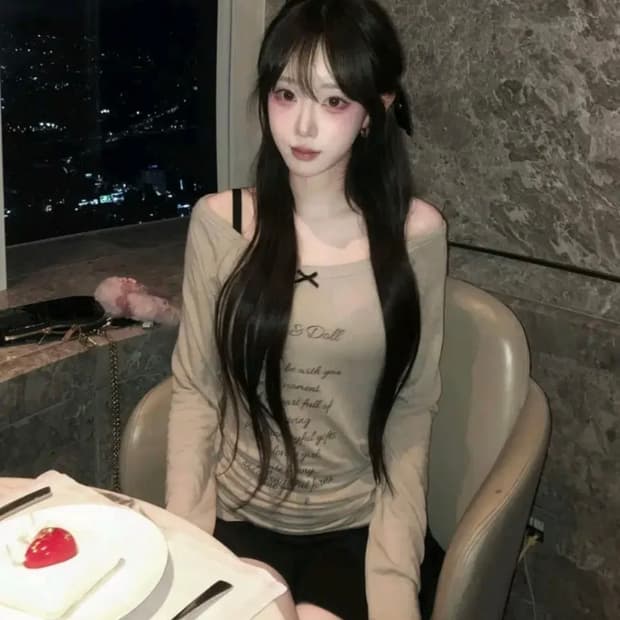 버니앤돌 시스루티 코코아그레이 