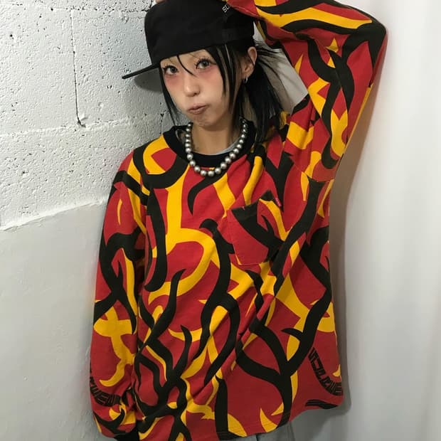 Supreme Red Tribal Pocket L/S - 19Fw