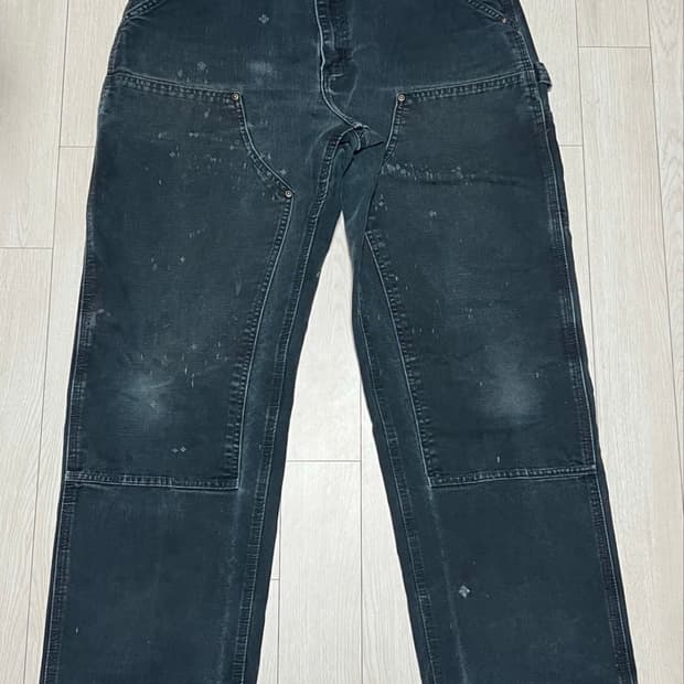 칼하트 빈티지 더블니 워크팬츠 B138BLK 35x32 사이즈
