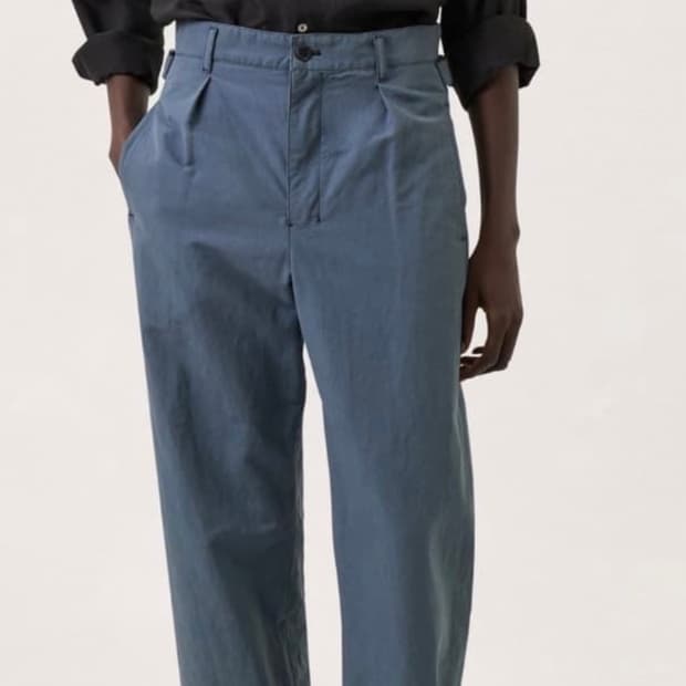 르메르 플리츠 스트레이트 팬츠 로열블루 34사이즈