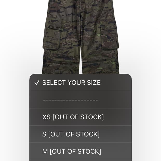 [xs, s 구매] xlim ep8 trousers camo