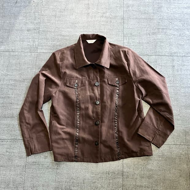 일본빈티지 Belloregia 하구미모리걸 보헤미안 대대장 브라우니자켓