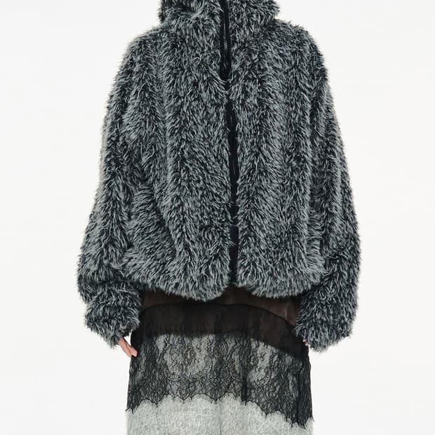 세릭 HAIRY BALACLAVA ZIP UP / CHARCOAL