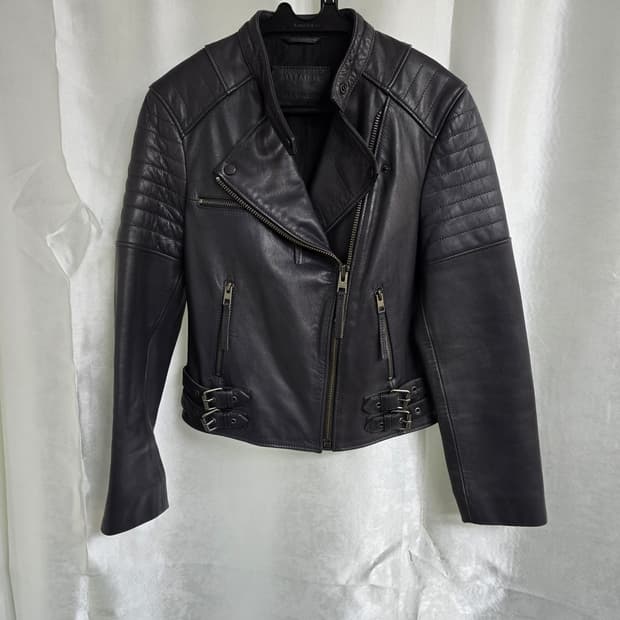 올세인츠 차콜 레더 라이더 자켓 (1878)