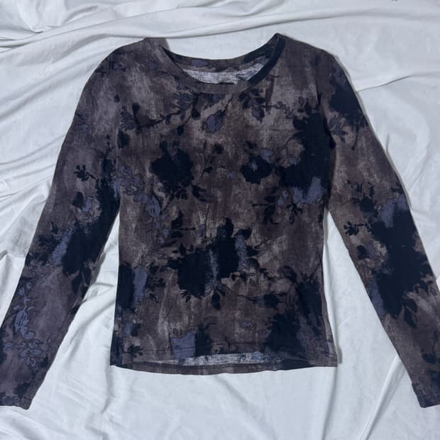 gomme 플로럴 패턴 롱슬리브