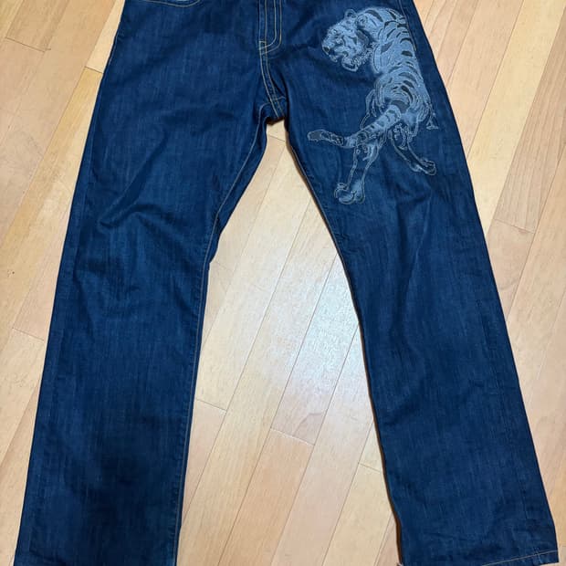 Evisu 호랑이 데님 팬츠
