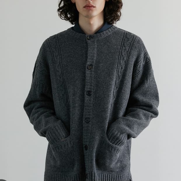 (1)어나더오피스 울 가디건