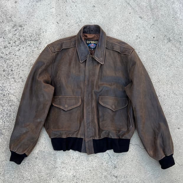 90’s us wings a-2 레더자켓