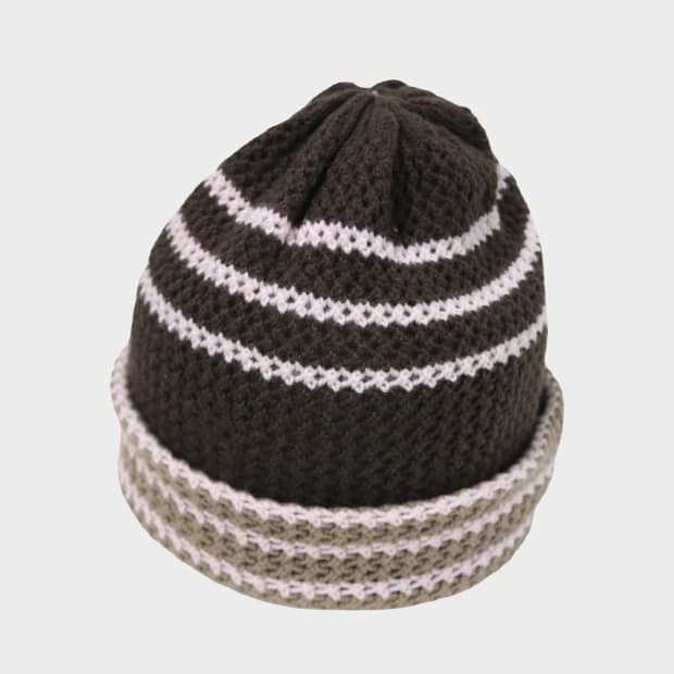 PHOENIX 스트라이프 울 혼방 니트 비니 61578