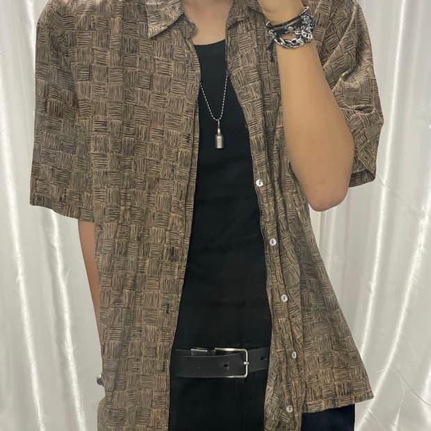 Bohemian pattern short-sleeved shirt