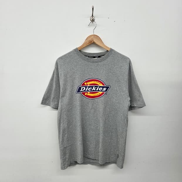 디키즈 로고 반팔 티셔츠 회색 남L