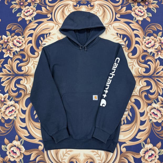 (M)칼하트 Carhartt 스펠 아웃 후드티셔츠(네이비)