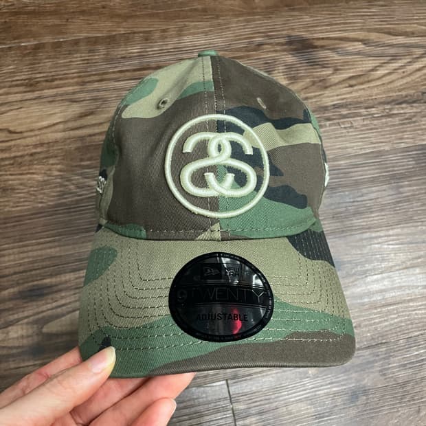 스투시 SS 링크 9트웬티 캡 우드랜드 카모