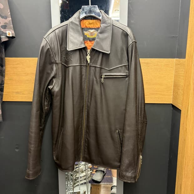 할리데이비슨 90s 빈티지 가죽 자켓 브라운