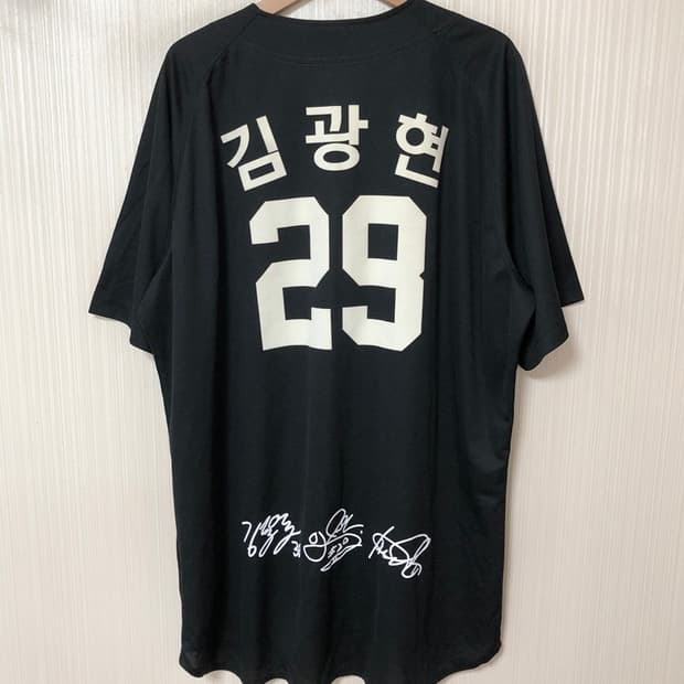 KBO SK와이번스 인천블랙유니폼/져지 XL #29 김광현